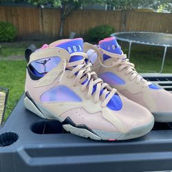 Air Jordan 7 Retro SE Sapphire White Black Violet DJ2636-204 Men's Size