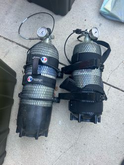 2 HPA air scuba tanks