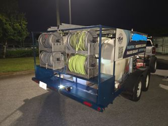 Pressure cleaning trailer