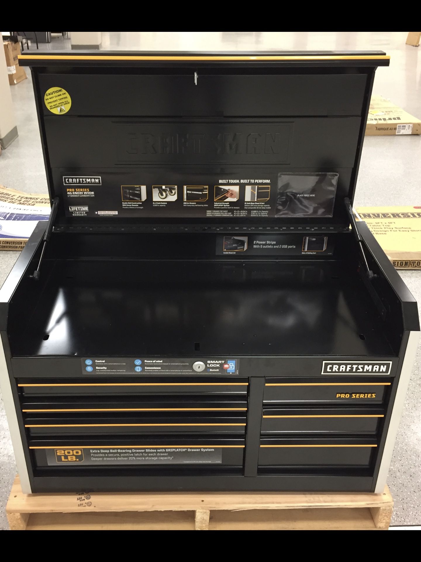 Tool chest box craftsman pro series top chest