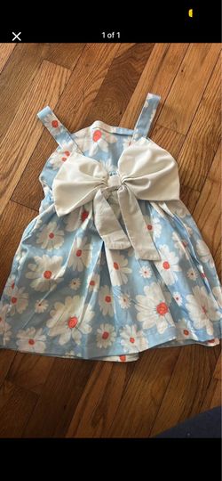 12-18 months baby girl summer floral bow dress
