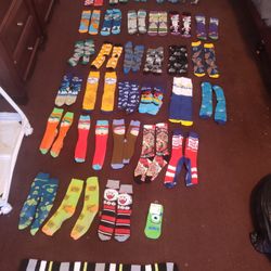 Long Socks For Summer Many cartoon Characters Women's Long Socks 5 Each Pair.