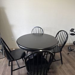 Black Wood Wayfair Chair For 4