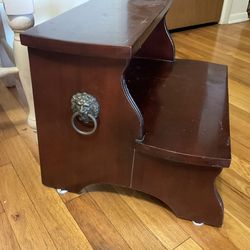 WOODEN STEPS BRASS HANDLES