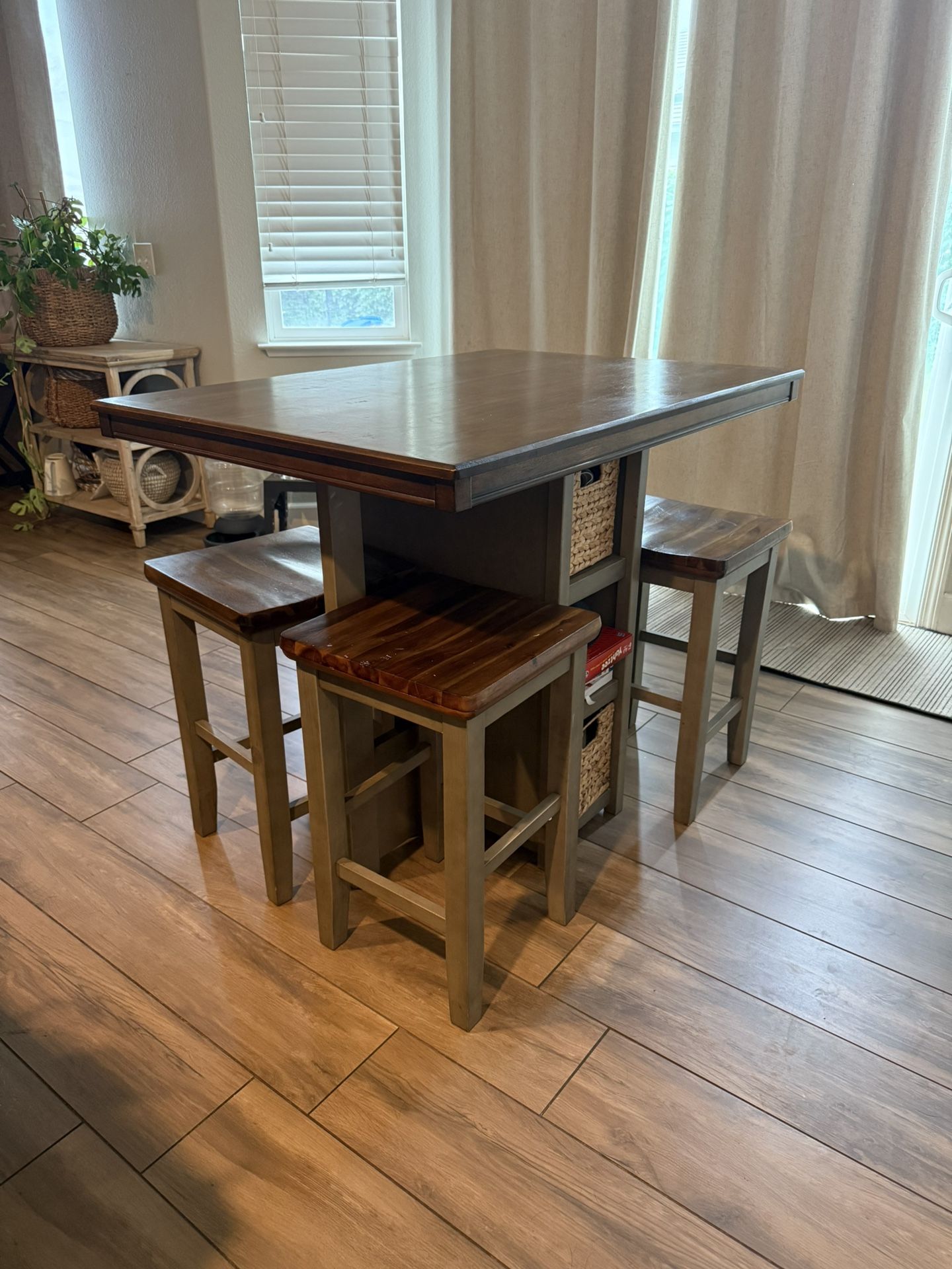 Dining Table And Matching Stools