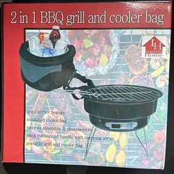 NEW Imperial Home 2-in-1 BBQ Grill / Cooler Combo Outdoor Companion With Carrier