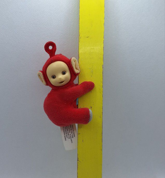 Y2K Teletubbies Red PO Backpack Clip Hugger Mini 3" Plush Stuffed Toy Keychain
