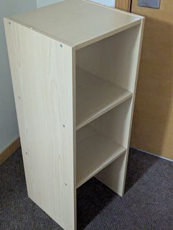 3-Tier Open Storage Shelf – Light Oak Finish