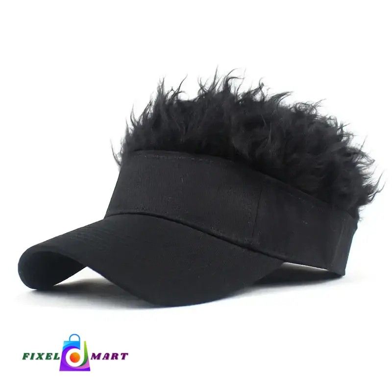 2023 Baseball Cap with Spiked Hairs Wig Baseball Hat with Spiked Wigs Men Women Casual Concise Sunshade Adjustable Sun Visor

