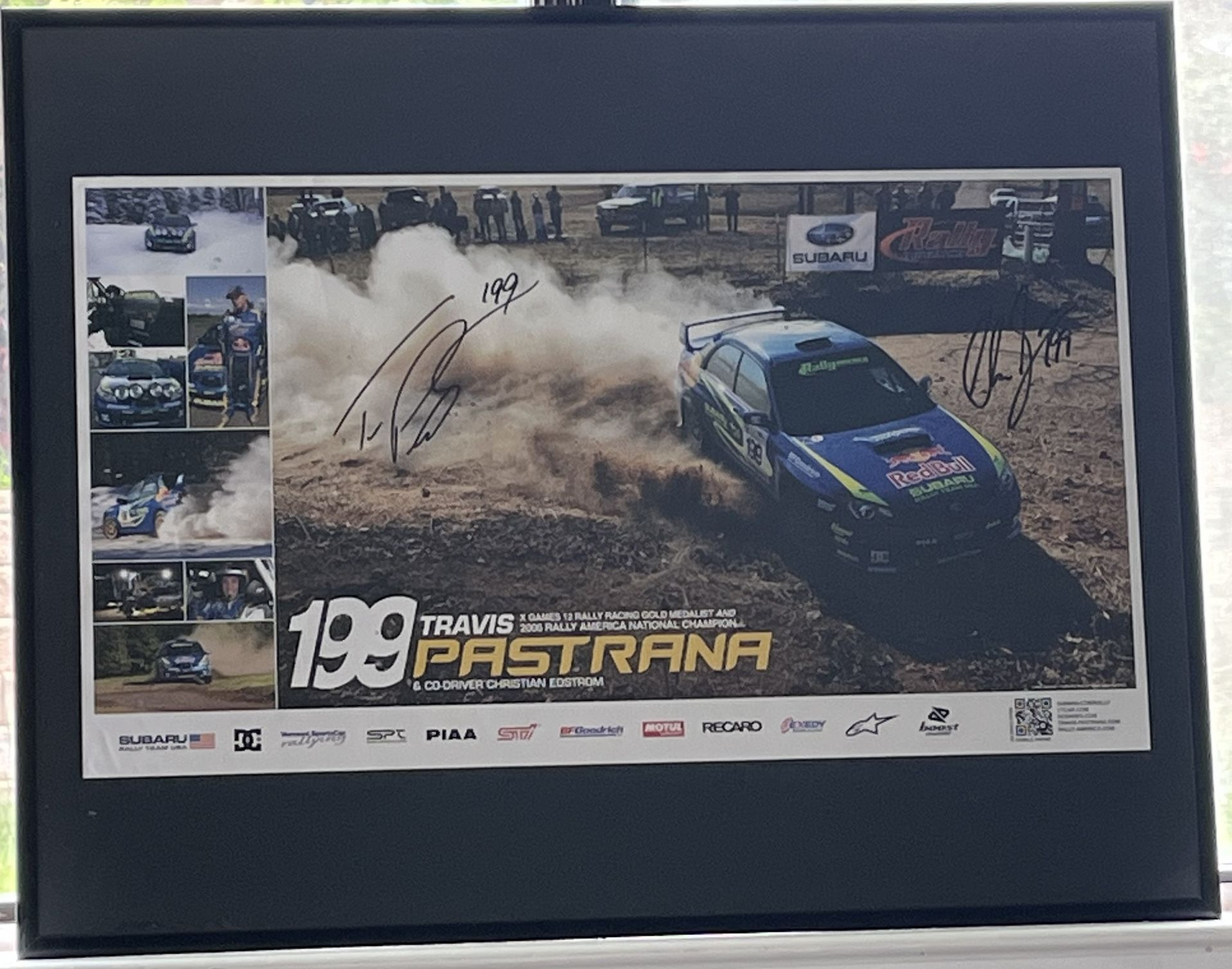 Travis Pastrana Autographed X-Games 12 Rally team USA Poster