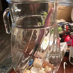 Glass water pitcher