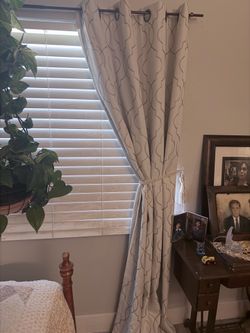 Black out single panel curtain 48x81  cream, and taupe