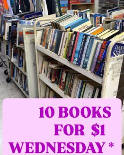 10 BOOKS FOR $1 NEW USED VINTAGE HARDBACKS PAPERBACKS ETC ETC