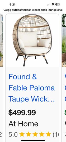 Outdoor/ Indoor Wicker, Egg Chair, Patio Lounge With Foot Rest Rest
