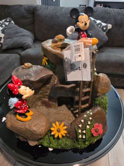 Disney 22" Mickey and Minnie Mouse Indoor/Outdoor Garden Water Fountain - New Open Box