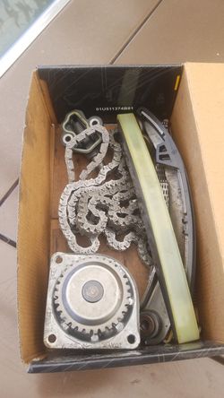 Timing chain and water pump