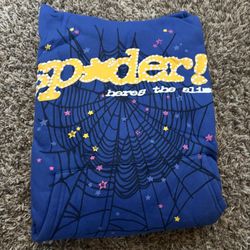 Blue And Yellow Spider Hoodie  