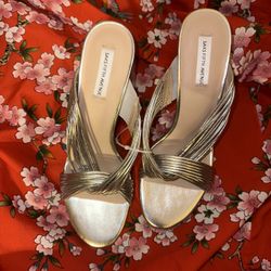 Saks 5th Avenue Brand New With Tags Silver Shoes