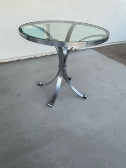 Glass table 36 W x 36 L x 32 H inches