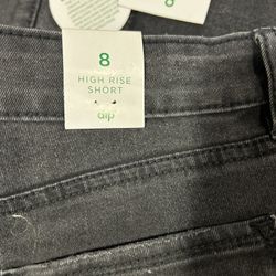 Black size 8 dip shorts