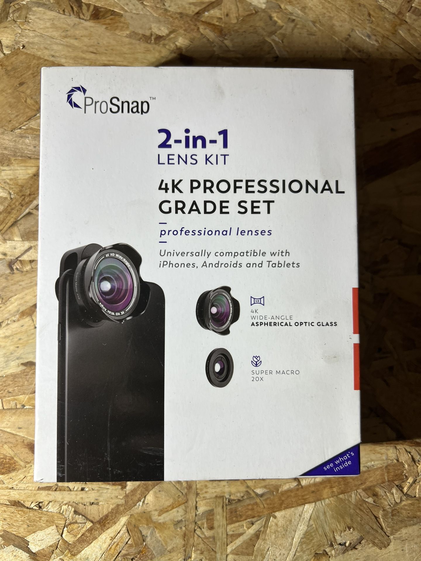ProSnap 2-in-1 Lens Kit - Photography Essentials Set for Androids, iPhones & Tab
