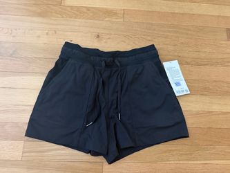 Black Athletic Shorts with Drawstring
