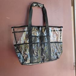 large clear and black tote bags $15 each