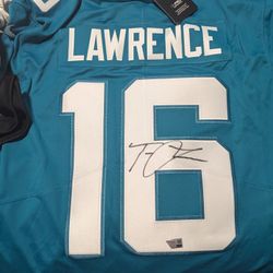 Trevor Lawrence Signed Jersey Fanatics Authentic Teal