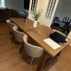 IKEA, MÖRBYLÅNGA, Brown Dinning Table and 6 Chairs