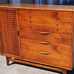 1961 Mid Century Modern Lane Perception series rare GENTLEMAN'S CHEST DELUXE DRESSER ARMOIRE designed by Warren Church and More