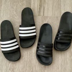 $10 each Adidas Adilette Comfort Slides Size 10 Women’s Men’s Black White