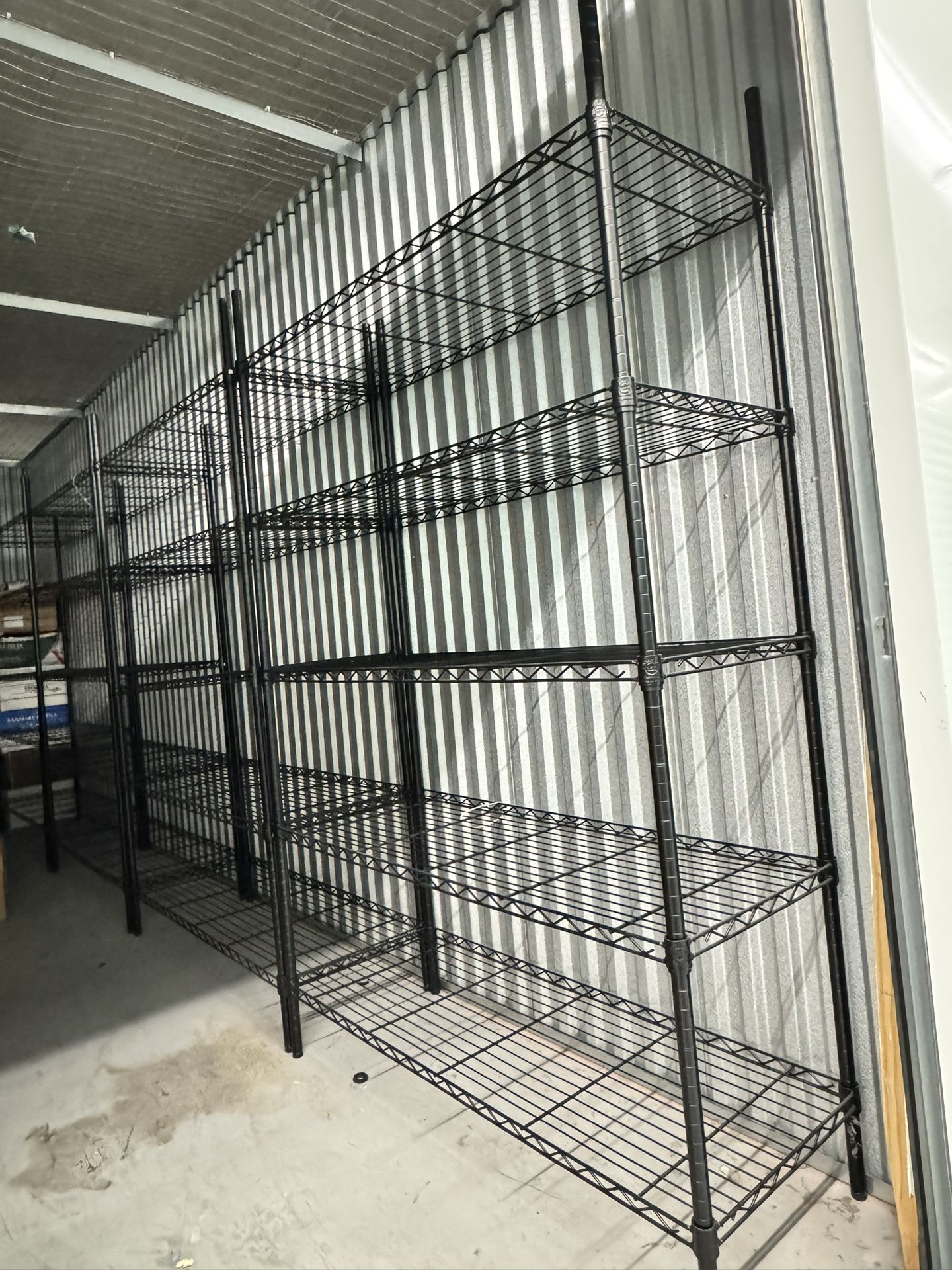 Metal shelves 
