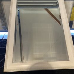 White Frame Mirror 41x29(Warm Spring And Green Valley)