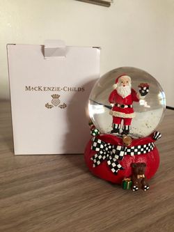 MacKenzie Childs Santa Clause Christmas Globe