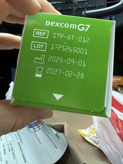 NEW DEXCOM G7 15 Day SENSORS ASKING 100 Each