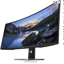 Dell U-Series 38" 4K UHD 1600p Ultra Wide Screen LED-Lit Monitor (U3818DW), Black