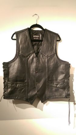 Harley owners group leather vest