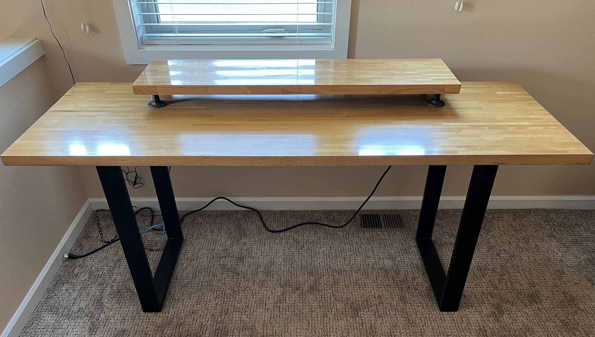 Solid BEECH Wood work/gaming Desk