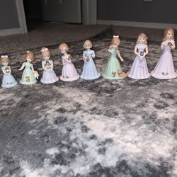 Growing Up Birthday Girls Porcelain Figurines
