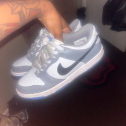 Nike Dunk Low Grey White Blue Sneakers