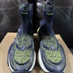Fendi Flow Blue Green Sock Shoes 
