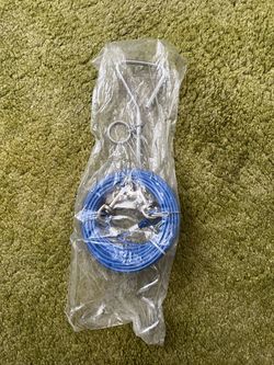 Dog Tie-Out Cable with Ground Stake – Blue