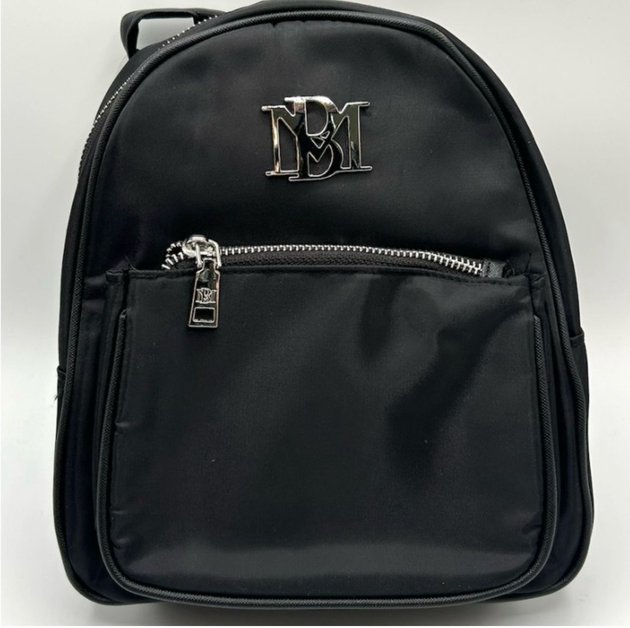 Badgley Mischka Black Mini Nylon Backpack Vegan Leather