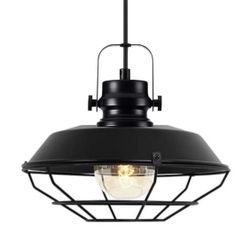 Metal black industrial pendant light fixture Farmhouse pendant lightning VINTAGE