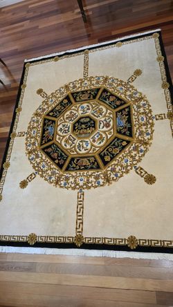 Chinese Art Deco 100% Wool Rug, 8'4" x 6'8"