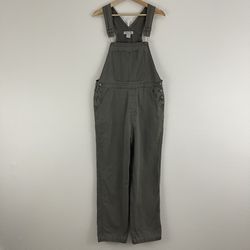 CHEROKEE Vintage Y2K Khaki Olive Green Denim Utility Straight Leg Bib Overalls
