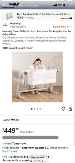 Maydolly Smart Automatic Rocking Baby Bassinet
