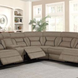 New Sectional Sofa  With Three Power Recliners