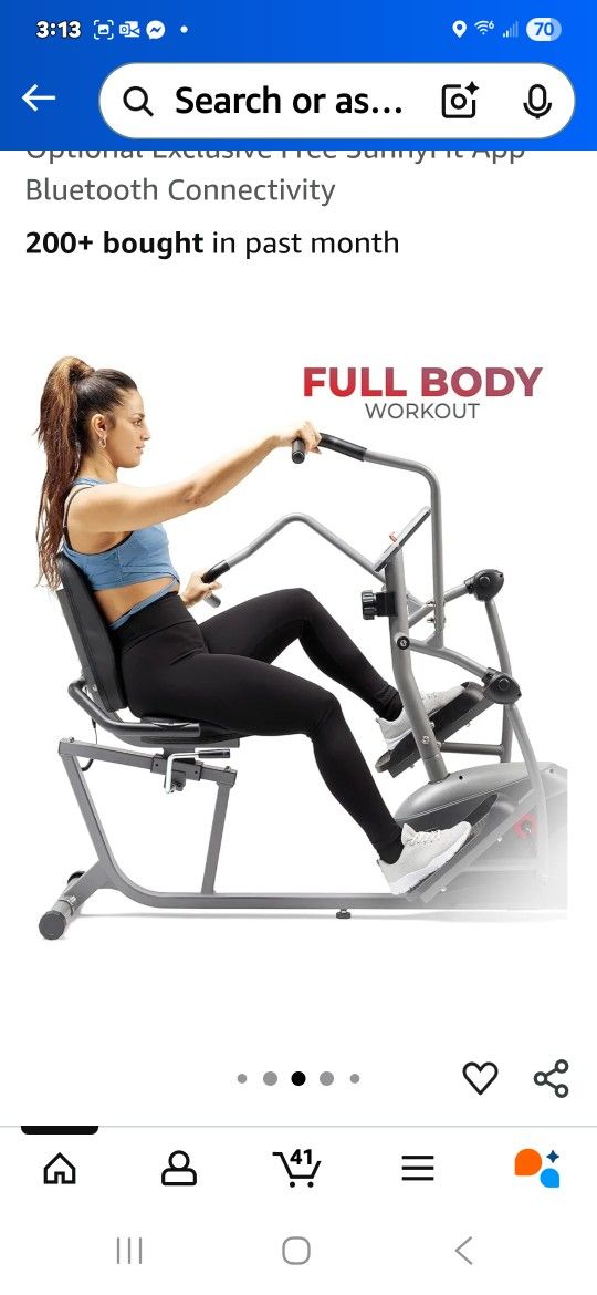New In BOX! RECUMBENT Full Body Exercise Bike