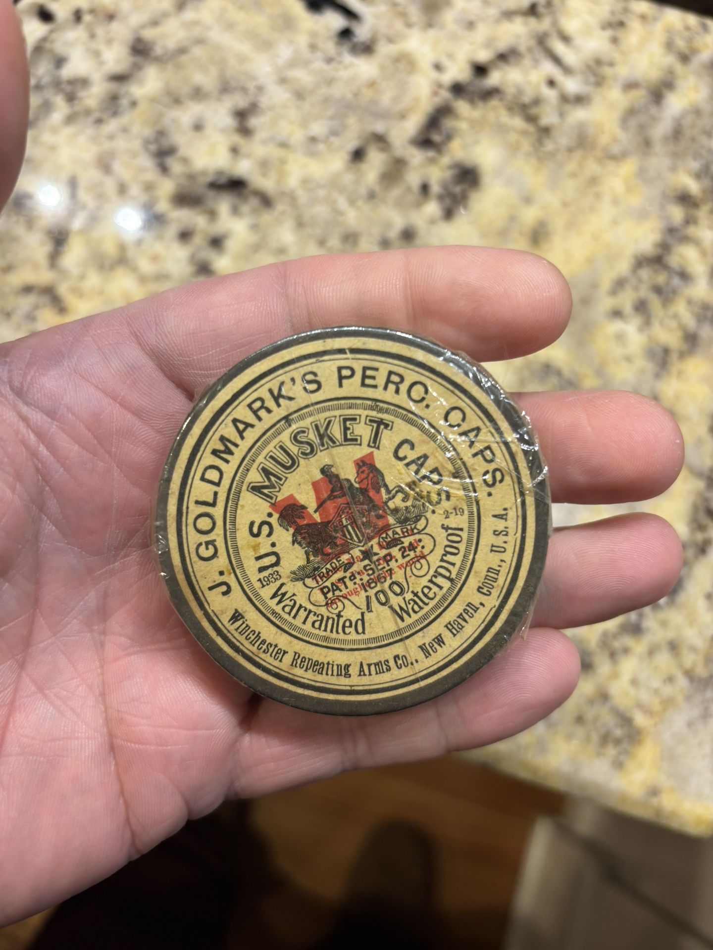 1933 Winchester Goldmarks Pero Caps - New Haven, CT - Original Packaging